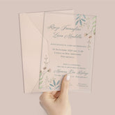 Partecipazioni di matrimonio in plexiglass modello FPLEX57